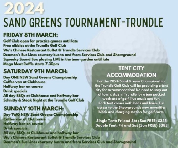 Sand Greens Golf Championship – Trundle
